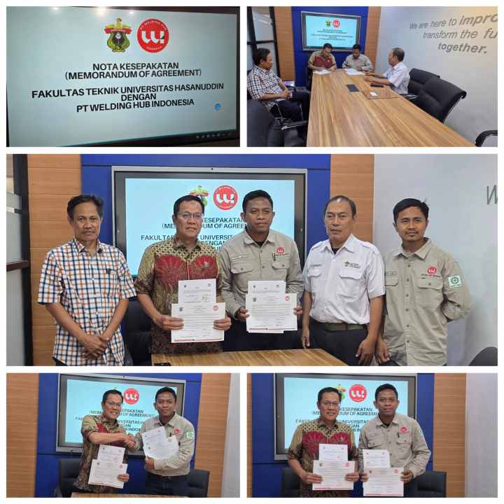 UNHAS Faculty of Engineering Signs a Memorandum of Agreement (MoA) and a Cooperation Agreement (PKS) with PT Welding Hub Indonesia