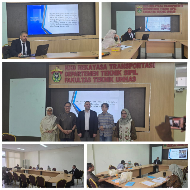 International Student from Iraq Completes Thesis on Urban Traffic Engineering Management in Baghdad and Officially Graduates from the Masters Program in Civil Engineering at FT Unhas