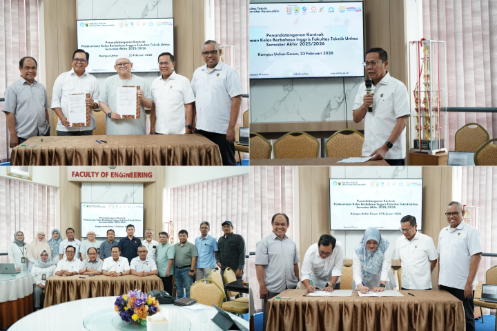 Unhas Faculty of Engineering Signs Contract for English-Language Classes in the Final Semester of the 2025/2026 Academic Year