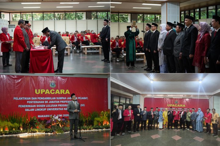 Rektor Universitas Hasanuddin Resmi Lantik Delapan Pejabat Baru di Lingkungan Dekanat Fakultas Teknik