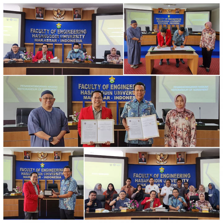 Penandatangan Nota Kesepakatan (MoA) Kerjasama antara Fakultas Teknik UNHAS dengan Politeknik Pelayaran (Poltekpel) Barombong