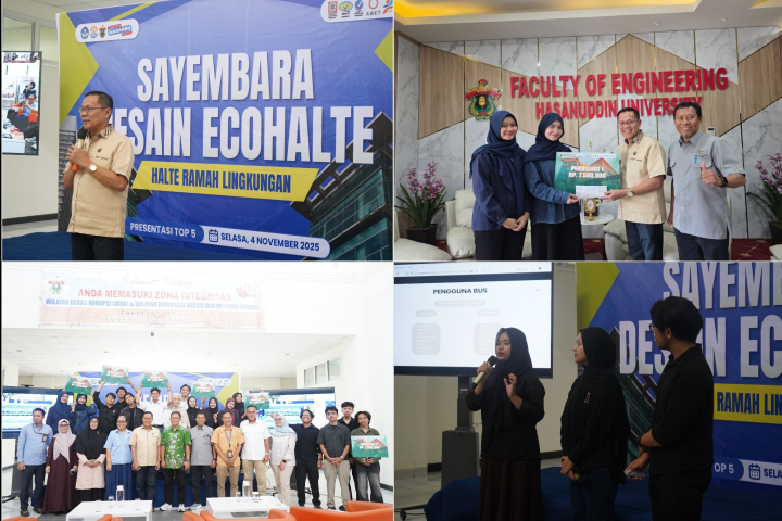 Gelar Sayembara Eco Halte, Fakultas Teknik Universitas Hasanuddin Bagikan Hadiah kepada Lima Tim Pemenang