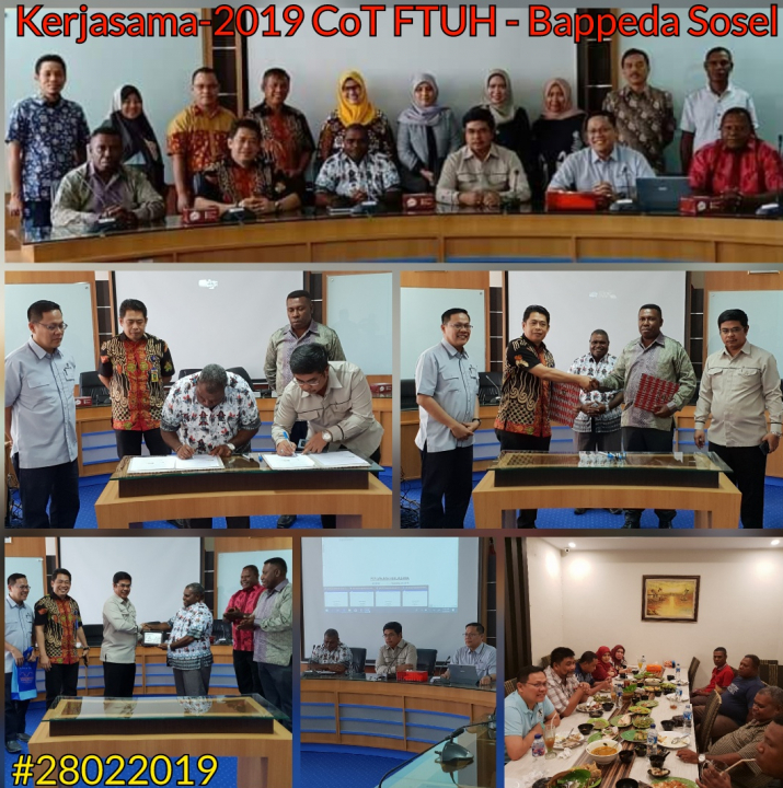 Penandatanganan Kerja Sama Antara Bappeda Kab. Sorong Selatan dengan Fakultas Teknik Unhas