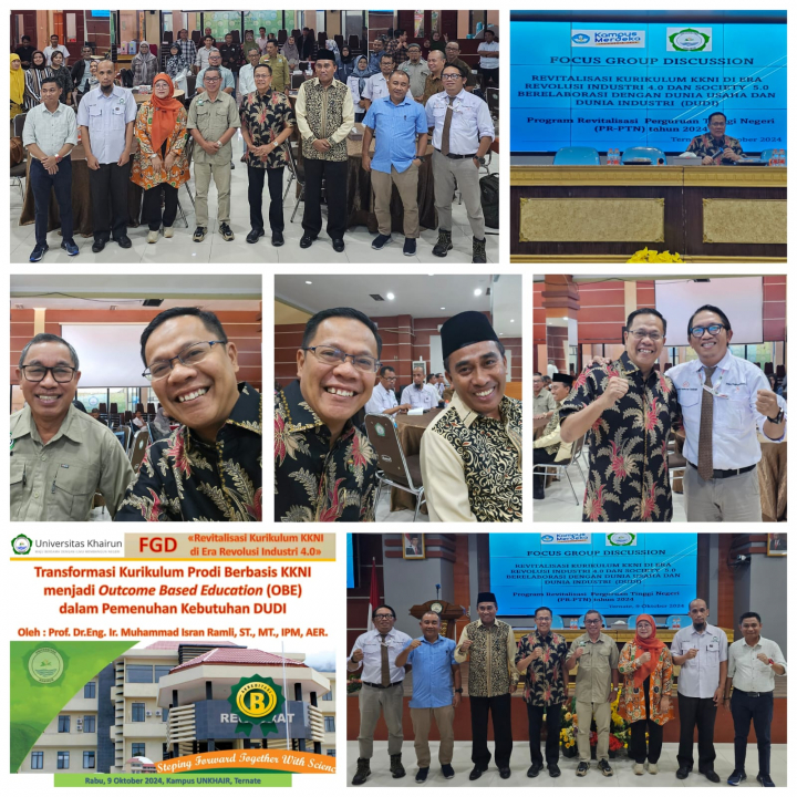 In Response to an Invitation from the Rector of Khairun University, the Dean of the Faculty of Engineering Presented on the Curriculum of Study Programs Based on the KKNI and OBE to Meet the Needs of the Industry and Business Community