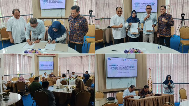 Fakultas Teknik Unhas Gelar Sertijab Kasubag Kemitraan, Riset, Inovasi, dan Alumni